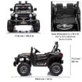 thumbnail image 3 of VOLTZ TOYS Jeep 12V Kids Ride On Car Toy with Open Doors, Working Searchlights, Parental Remote Control & LED Headlights - Black, 3 of 7
