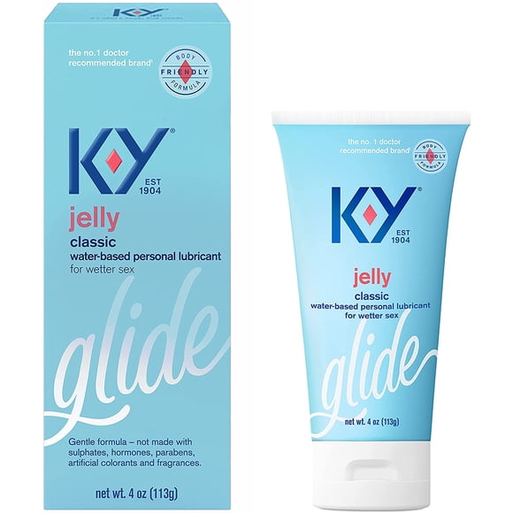 K-Y Jelly Personal Water Based Lubricant, 4 Ounce pack of 2