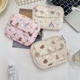 thumbnail image 4 of Cute Cartoon Floral Quilted Coin Purse Mini Canvas Wallet Multi-Functional Storage Bag Women Makeup Lipstick Bags Jewelry Packing Bag, 4 of 4