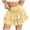 Light Yellow, variant on Womens High Waist Ruffle Flowy Mini Skirts Stretchy Lined Layered Pleated Casual Beach Short Skirt for Effortless Style