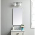 thumbnail image 2 of Elegant Decor MR802036WH 20 x 36 in. Soft Corner Metal Rectangular Mirror, White, 2 of 6