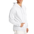 thumbnail image 5 of Hanes Mens ComfortBlend EcoSmart Full Zip Hoodie, L, White, 5 of 5