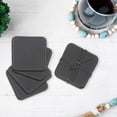 thumbnail image 3 of 4PC Square Genuine Leather Coasters Black, 3 of 3