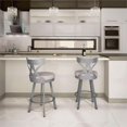 thumbnail image 2 of Amisco Washington 30" Swivel Stool - Cream Faux Leather/Glossy Gray Metal, 2 of 4