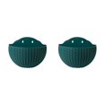 thumbnail image 1 of Youkk Easy To Install Double-layer Plastic Flowerpot For Walls Drainage Flower Pot Blackish Green 2Set, 1 of 6