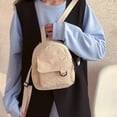 thumbnail image 2 of Mini Backpack - Ins Cute OL Commuting Bag with Adjustable Shoulder Strap and Corduroy Texture, 2 of 6