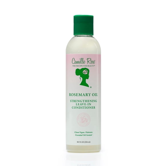 Camille Rose Rosemary Oil Strengthening Leave-In Conditioner | 8 Fl Oz | Castor Oil Peppermint & Essential Oils | Encourage Hair Growth & Strengthen | Natural Detangler & Moisturizer