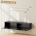 thumbnail image 3 of HOMCOM Meuble Télé Flottant avec Rangement pour Téléviseurs de 45, 55, 65 Po, Noir, 3 of 10