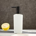 thumbnail image 4 of yulier 350ml Soap Dispenser for Bathroom and Kitchen, Modern Striped Style Hand Soap Body Wash Dish Soap Dispenser with Pump, Refillable Pump Bottle, White, 4 of 6