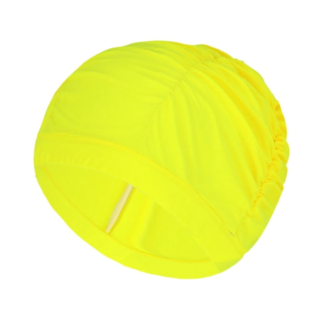 serony Bonnet de Bain en Nylon pour Femmes Ajustable Jaune 1Ensemble