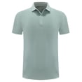 thumbnail image 1 of Men's Quick-Dry Golf Shirt for Outdoor & Gym - Solid Color Moisture-Wicking Short Sleeve Button-Up Activewear, 1 of 8