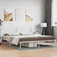thumbnail image 1 of vidaXL Metal Bed Frame with Headboard White 183x213 cm, 1 of 5