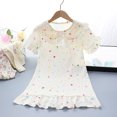 thumbnail image 3 of Robe de Nuit pour Filles, Manches Courtes, Col Rabattu, Imprimé d'Été, Tenue d'Intérieur, Chemise de Nuit pour Tout-Petit, 3 of 7
