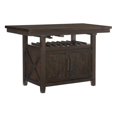 thumbnail image 2 of Pemberly Row Counter Height Dining Table with Wine Rack - Distressed Dark Cherry, 2 of 8