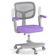 thumbnail image 1 of Costway Kids Desk Chair Children Study Chair with Adjustable Height, Armrest & Footrest Purple, 1 of 10