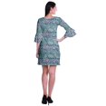 thumbnail image 4 of Moomaya Robe Courte Imprimée pour Femmes, Manches Évasées, Coupe Droite, Robes pour Femmes, Vêtements d'Été Décontractés, 4 of 6