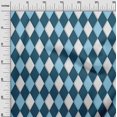 thumbnail image 3 of oneOone Cotton Silk Teal Blue Fabric Argyle Sewing Material Print Fabric By The Yard 42 Inch Wide, 3 of 4