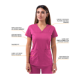 thumbnail image 3 of Adar Pro Blouses Médicales pour Femmes - Haut à Col en V, 3 of 7
