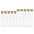 thumbnail image 1 of Unique Bargains 16x100mm Plastic Round Base Test Tubes with Cork Stoppers 50 Pack, 1 of 5