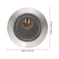 thumbnail image 2 of IFANLANDOR 1 Ensemble Bouton de Porte Intimité Acier Inoxydable Argent Usage Domestique pour Chambres, 2 of 4