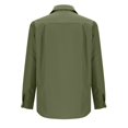 thumbnail image 4 of RXIRUCGD Blouse à Manches Longues pour Hommes, Mode Décontractée, Couleur Unie, Boutons, Poches, Col Rabattu, Vert Armée, Taille : 2TG, 4 of 5