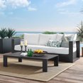 thumbnail image 1 of Modway Tahoe Outdoor Patio Powder-Coated Aluminum 2-Piece Set in Gray White, 1 of 10