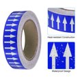 thumbnail image 3 of Unique Bargains Directional Flow Arrow Tape 1-3/16'x65', Adhesive Pipe Identification Marking Stickers, White on Blue, 3 of 5