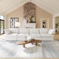 thumbnail image 1 of Sodrens Modular Sectional Sofa,Modern Linen Fabric Couch Free Combination Sofa,4-Seat Sofa for Living Room,White, 1 of 10