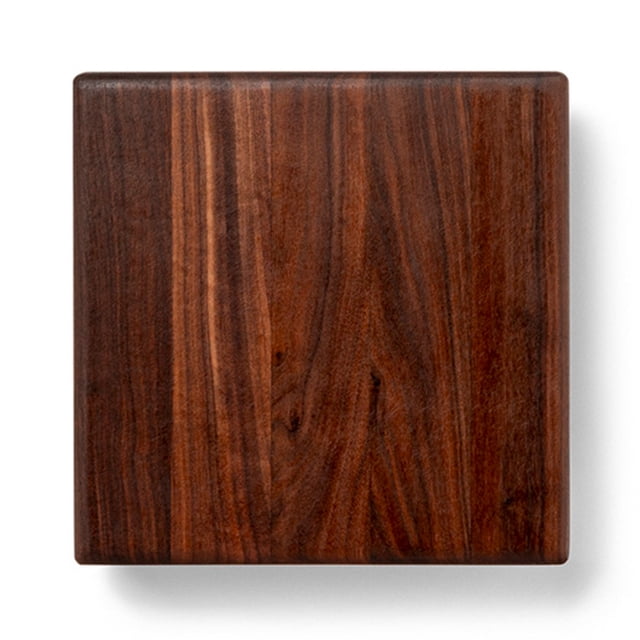 John Boos B Series Square Wood Cutting Board with Feet, 9" x 9", Walnut