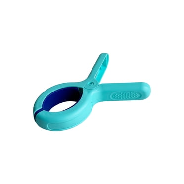 Mainstays Beach Towel Clips, Teal, 2 Pieces