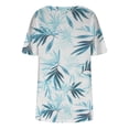 thumbnail image 5 of Birdeem Women Fashion Casual Printing Short Sleeve Loose Plus Size Ruffle Short Sleeve Tops V-Neck Blouse, 5 of 5