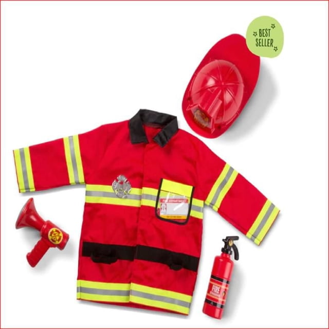 Ensemble de costumes de jeu de rôle de chef des pompiers Melissa & Doug