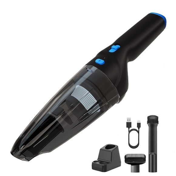 Panni H1 MAX 12V Cordless Hand Vacuum with Brushless Motor, Charging Stand, Cleaning Attachments, Black, H5182