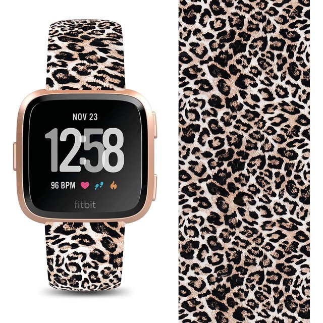 Compatible for Fitbit Versa 2 s, Silicone Cute Women Feminine Loral Print Replacement Strap Compatible