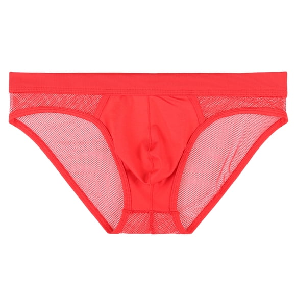Ketyyh-chn99 Men's Underwear Boxer Brief 2024 Breathable Short Leg Trunks Underpants Men's Soft Underwear Cotton Briefs Seamless Breathable Low Rise Underwear Breathable Mesh Briefs Red,XL
