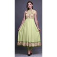 thumbnail image 2 of Bimba Robe Anarkali Jaune Pâle à Fleurs pour Femmes Kurti Imprimé Ethnique Indien Longue Kurta Robe de Soirée Grande, 2 of 6