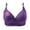 Purple#bras for women plus, variant on FAVIPT Women's Plus Size Bra Breathable Push Up Daily Bras Adjustable Wireless Floral Print Bra Comfort Senior Underwear Beige,S