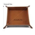 thumbnail image 3 of PU Leather Folding Square Rectangular Tray Sundries Storage Box Desktop Game Dice Storage Tray, 3 of 4