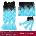 thumbnail image 2 of Ombre Jumbo Braiding Hair Extensions High Temperature Synthetic Twist Hair Multiple Colored Hair, 2 of 5