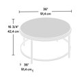 thumbnail image 2 of Sauder International Lux Round Coffee Table, 2 of 5