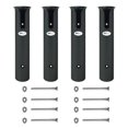 thumbnail image 1 of 4 Poles Wall Mounted Fishing Rod Holders Tubes Links Fishing Rod Holder Rack Rests with Screws, Black, 1 of 8