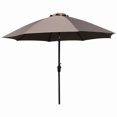 thumbnail image 1 of Four Seasons Courtyard 9 Foot Crank Lift Auto Tilt Patio Umbrella, Taupe, 1 of 4