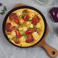 thumbnail image 3 of Gutsdoor 12 Inch Pie Pan with Removable Bottom, Nonstick Carbon Steel Tart Quiche Pan for Baking, Dishwasher Safe Round Baking Pan, Kitchen Bakeware, 3 of 7