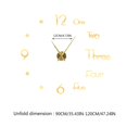 thumbnail image 3 of Affordablo 2025 Renter Friendly Tile Peel And Stick Clearance Wall Sticker Clock Simple Clock Mute Home Living Room Study Bedroom Wall Clock, 3 of 3