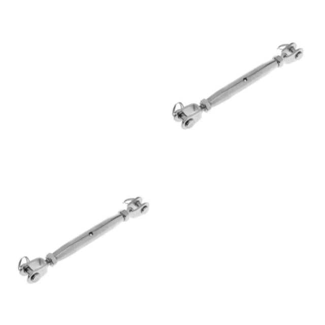 Thinsony Marine 304 Acier Inoxydable Mâchoire / Mâchoire Fermé Corps Tourbillon Rigging Vis Élastique et Argent 8mm 2Set