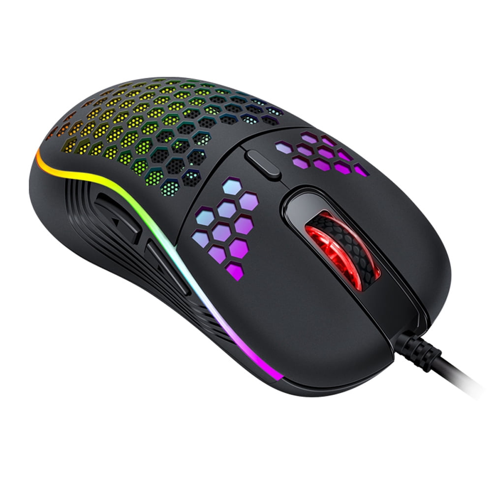 axGear USB Gaming Mouse RGB LED Light Mice 7200 DPI Optical LED Blacklight