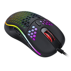 AxGear USB Souris de jeu RGB LED Migres légers 7200 DPI Optique LED Lumière noire