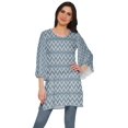 thumbnail image 1 of Moomaya Robes Tuniques Courtes Femmes Manches Kimono Kurti Imprimé Mini Tenue d'Été, 1 of 5