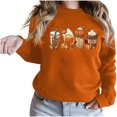 thumbnail image 2 of 2023 Chandail en Molleton Mode pour Femmes 50 % de Réduction Liquidation Halloween Mode Décontractée Aguichant Imprimé Manches Longues Col Rond Chandail Blouse Hauts Chandails en Molleton Sans Capuche, 2 of 7