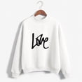 thumbnail image 2 of CEHVOM Femmes Mode Décontractée Imprimé Col Rond Ample Manches Longues Hauts Courts Blouse Chandails Sans Capuche Liquidation, 2 of 5